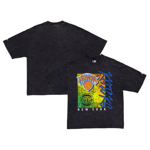 Men's New Era Black New York Knicks Sport Classics Enzyme Washed T-Shirt