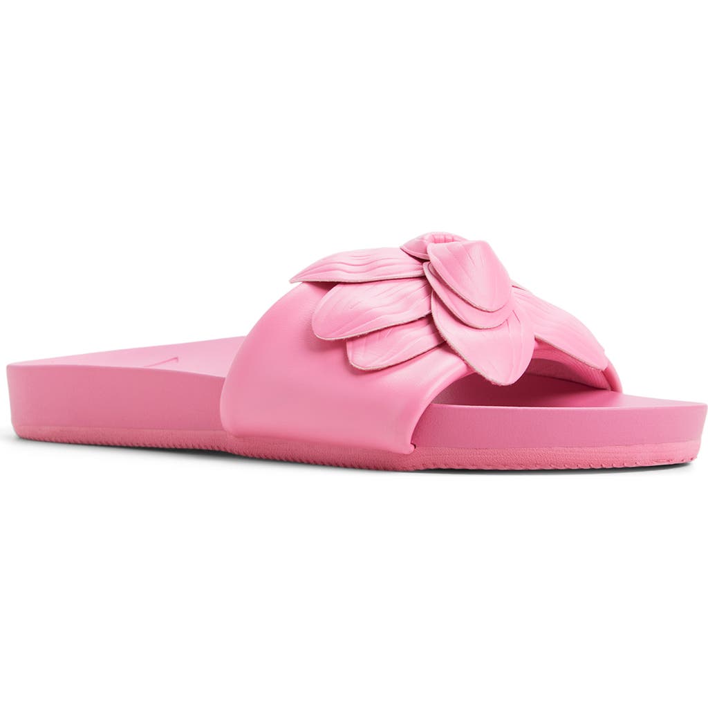 Roxy Flower Girl Slide Sandal In Medium Pink