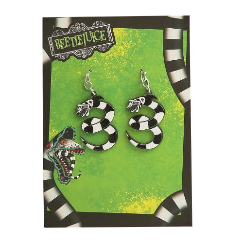 Beetlejuice Enamel Sandworm Earrings In Multi