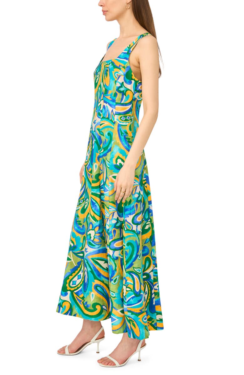 Halogen<sup>®</sup> Seamed Printed Maxi Dress, Alternate, color, Jolly Green