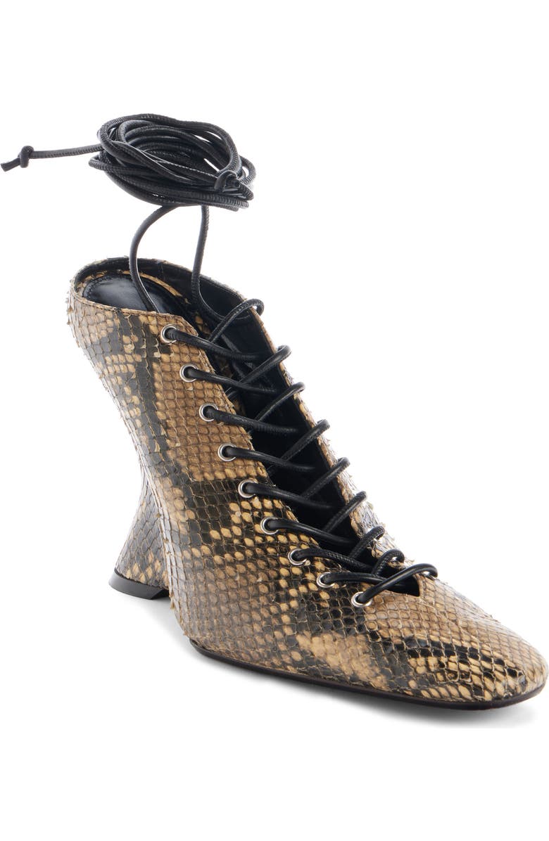Dries Van Noten Snakeskin Print Wedge Shoe, Main, color,