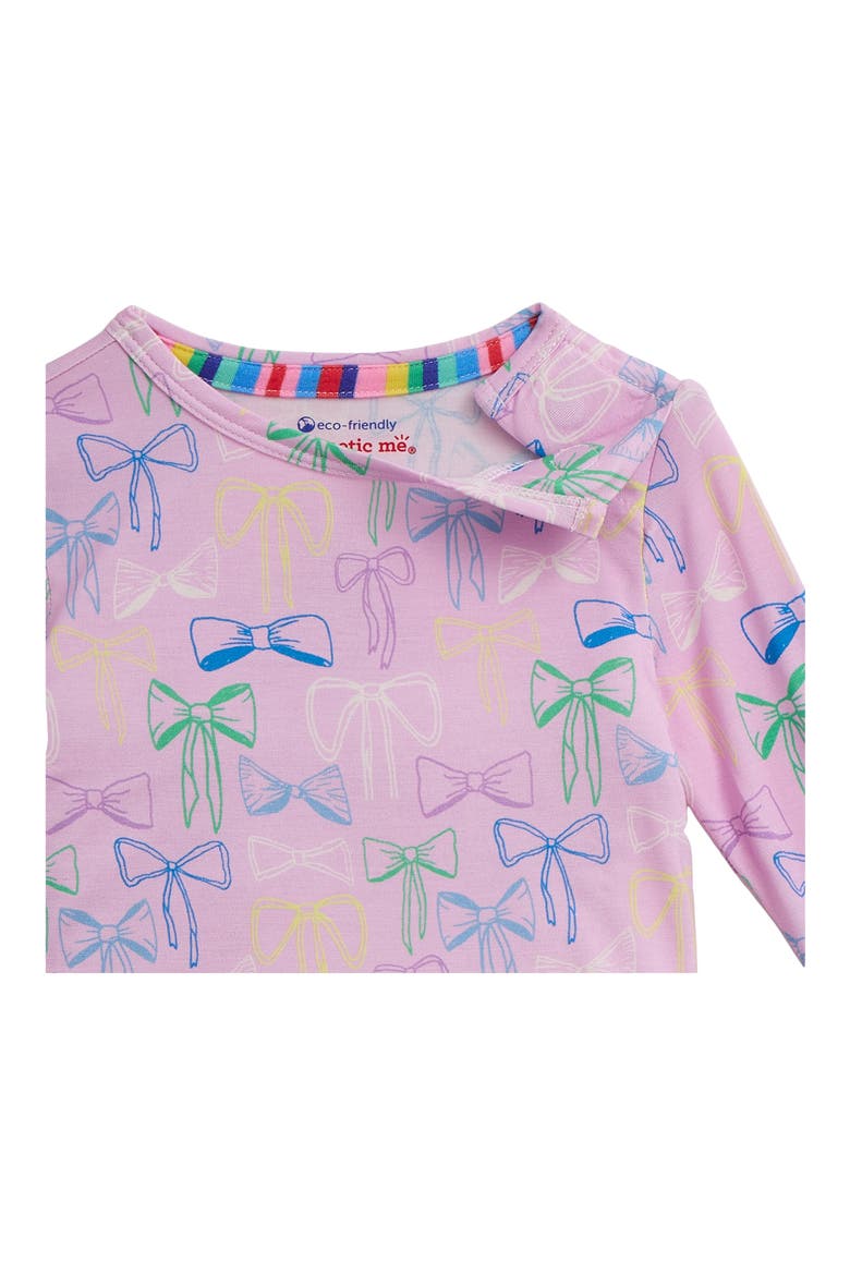 Kids' Take A Bow Two-Piece Fitted Pajamas, Alternate, color, TAKE BACK LAVENDER