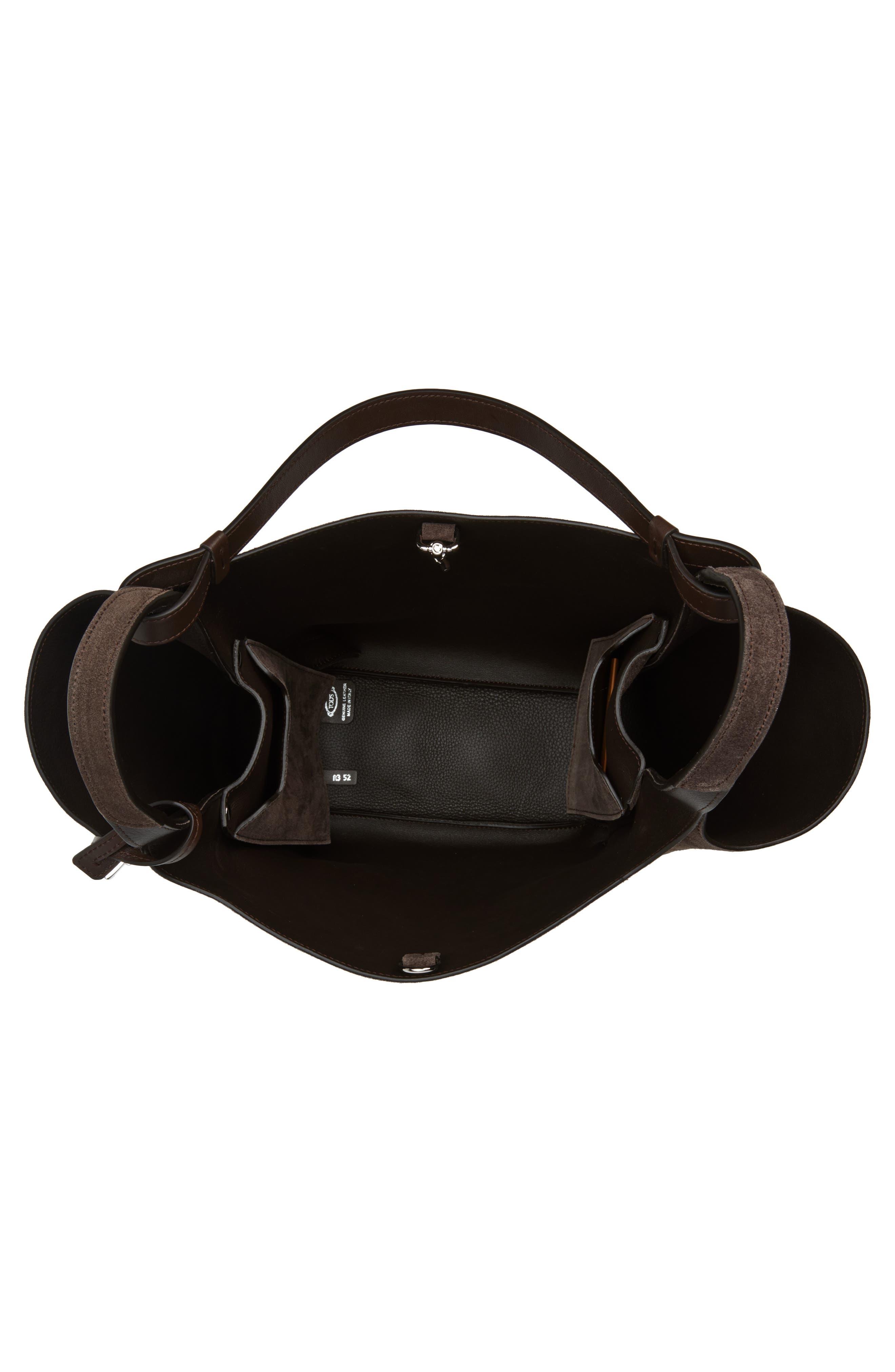 Tod's Medium Api Suede Bucket Bag, Alternate, color, T.moro/ Marrone Africa