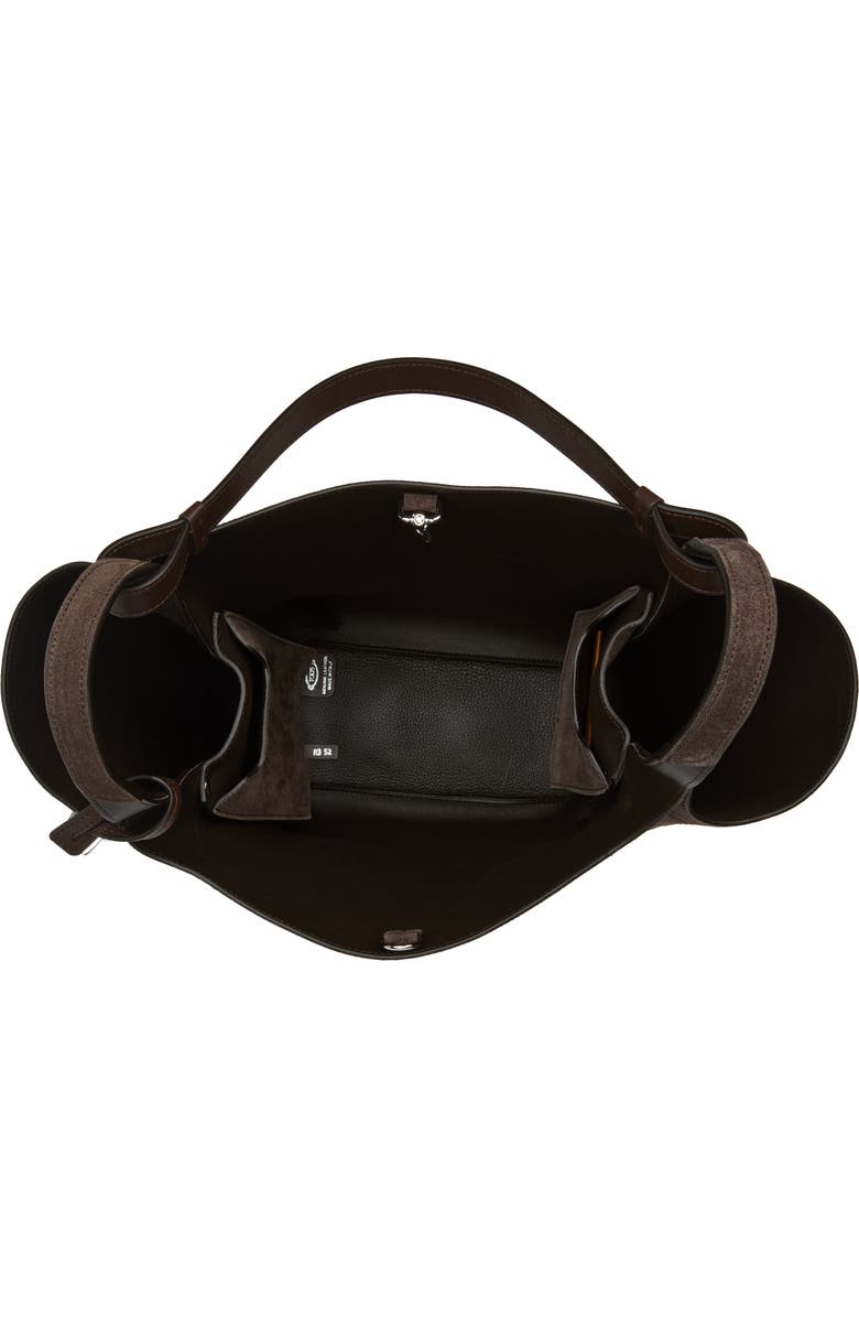 Tod's Medium Api Suede Bucket Bag, Alternate, color, T.moro/ Marrone Africa