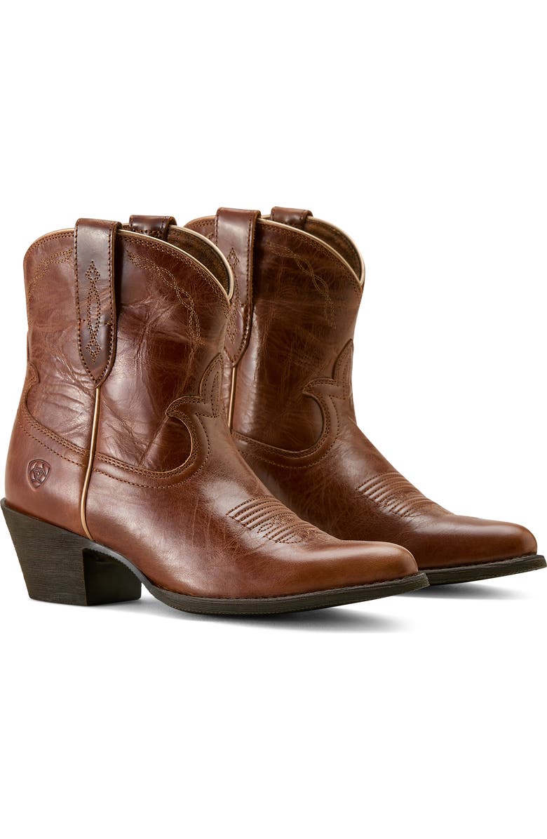 Ariat Maggie J Toe Short Western Boot, Alternate, color, Aged Sienna