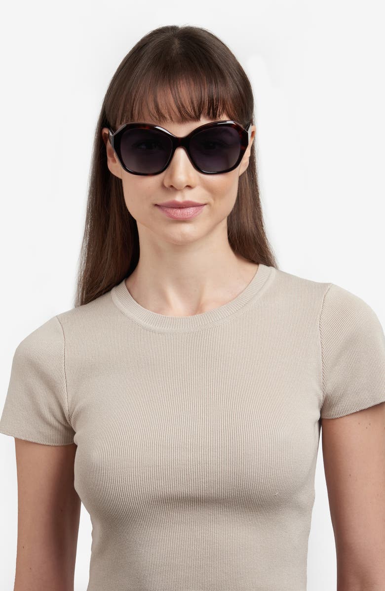 Kate Spade 55mm lottie butterfly sunglasses, Alternate, color, Havana