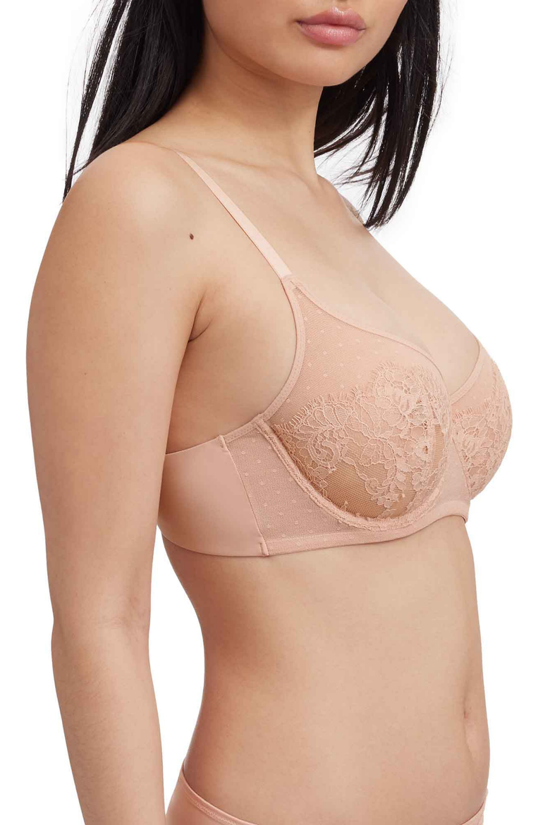 Amour Lace Full Coverage Minimizer Bra, Alternate, color, Naked