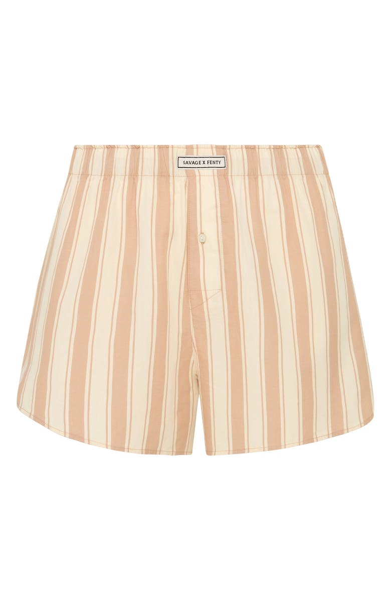 SAVAGE X FENTY Kickback Casuals Pajama Boxers, Alternate, color, Lowlit Beige/ Sienna