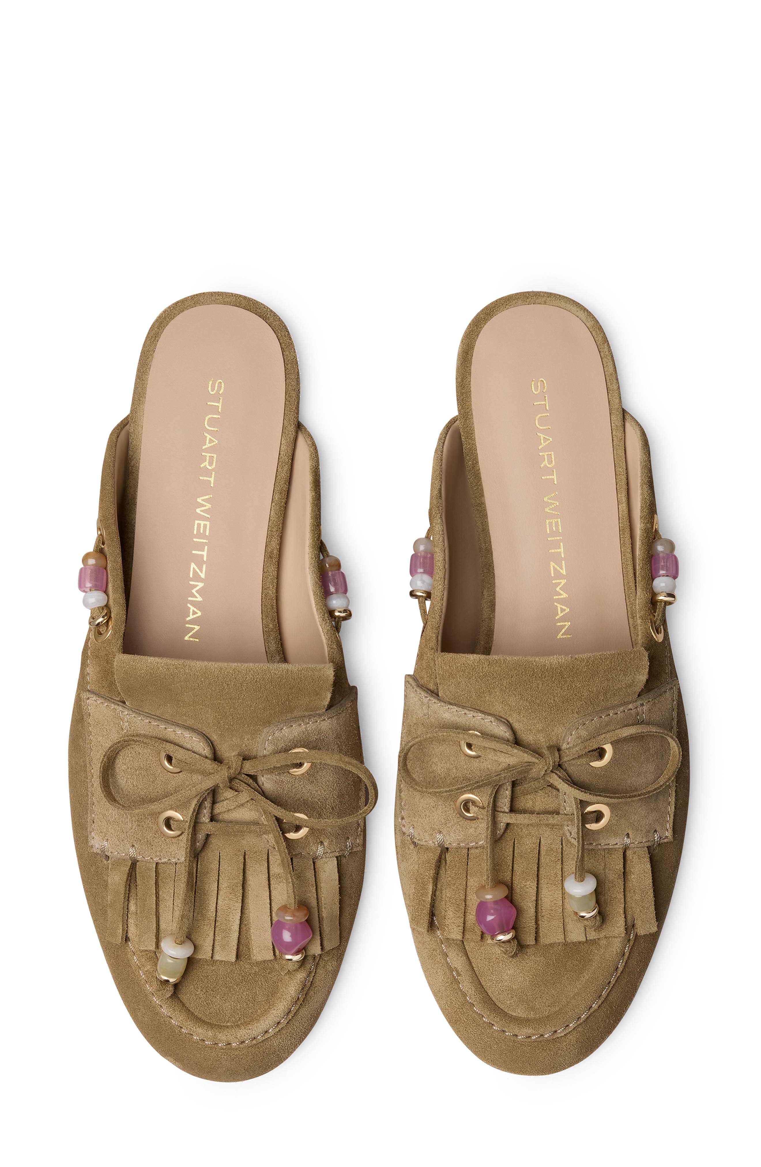 Stuart Weitzman Majorca Tinsley Mule, Alternate, color, Golden Olive