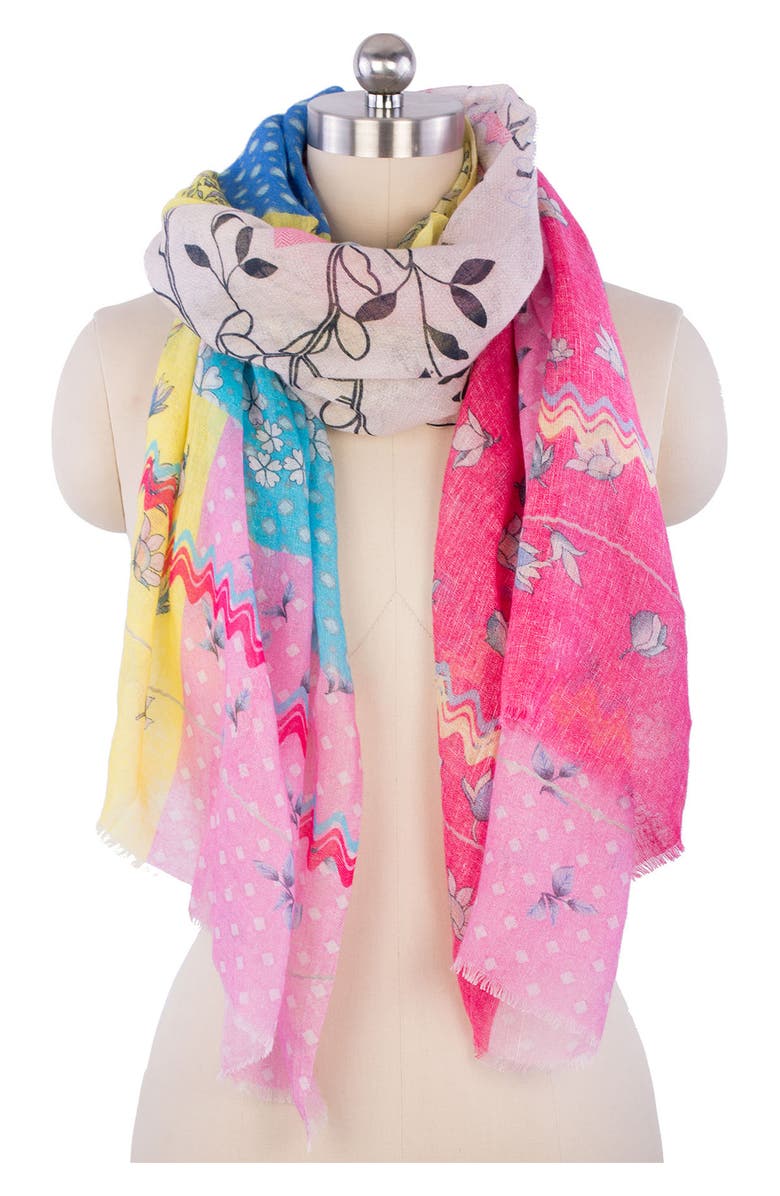 Happy Floral Print Scarf
