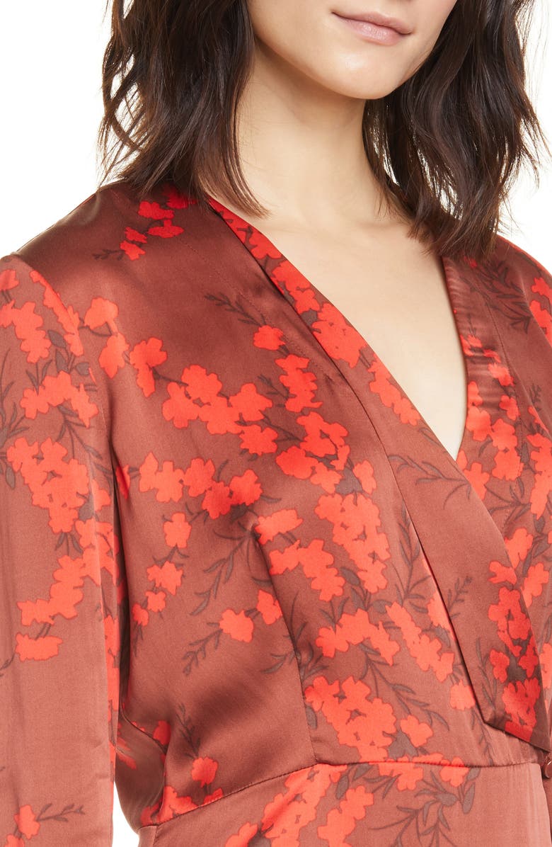 Equipment Willow Faux Wrap Silk Midi Dress, Alternate, color, 