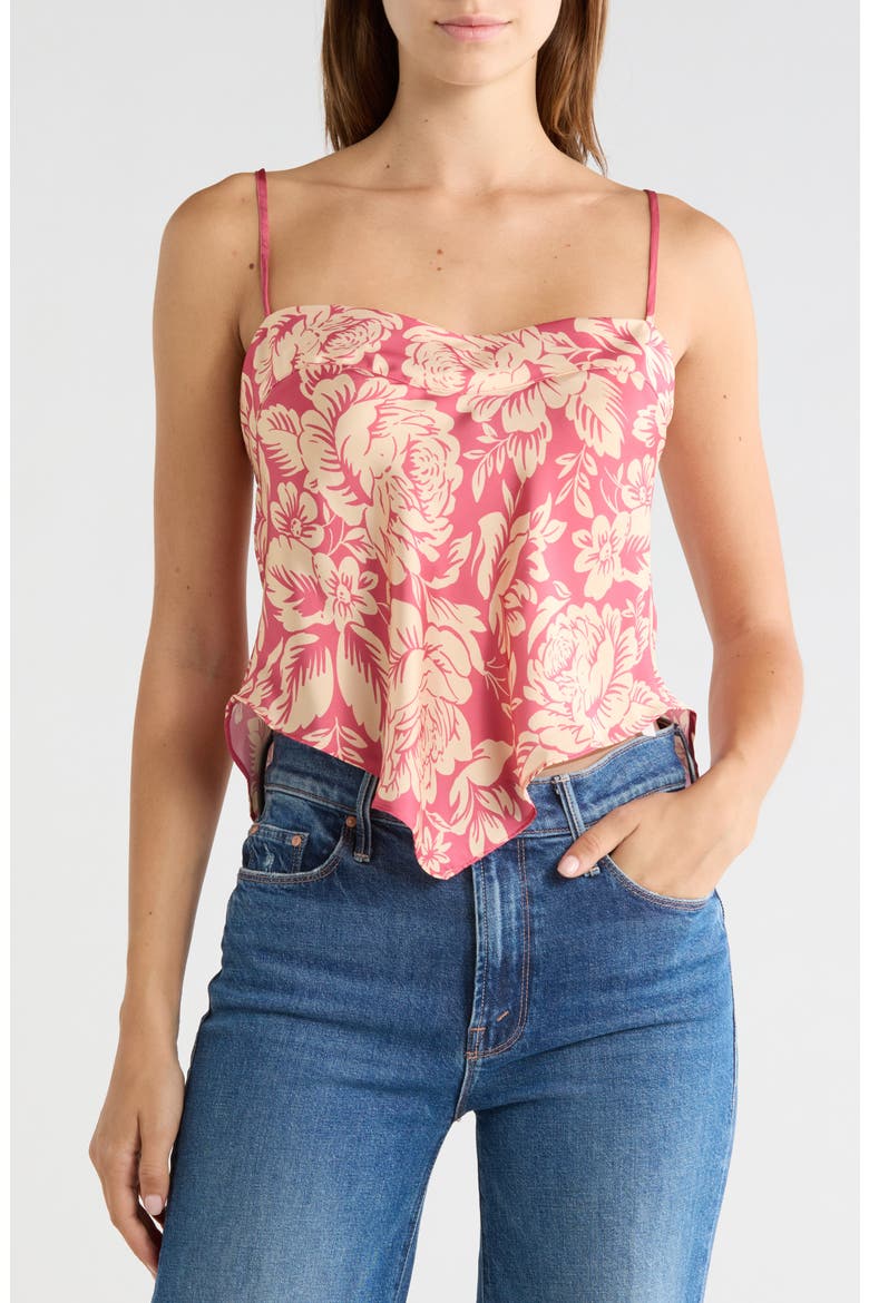 Might Be Something Floral Cami, Alternate, color, RED CLARET COMBO