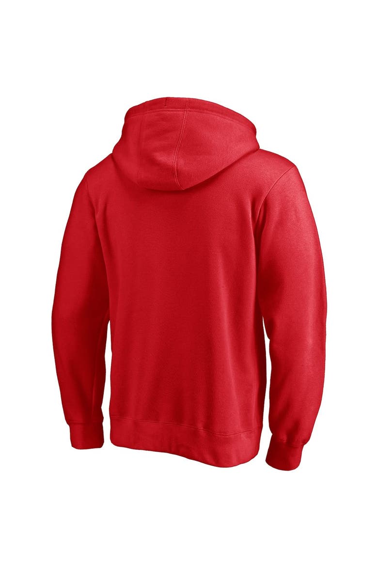 Men's Fanatics Branded Red Washington Nationals Nats Flag Hometown Fitted Pullover Hoodie, Alternate, color, Red