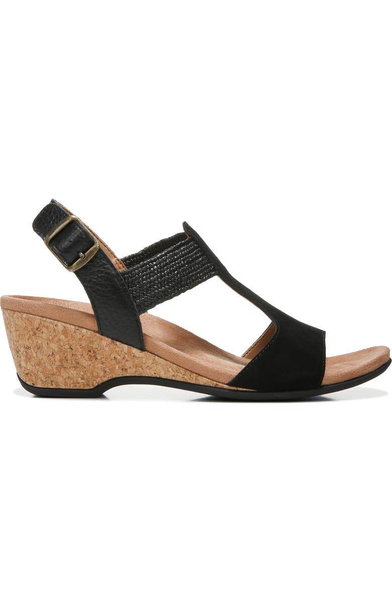 Vionic Kaytie T-Strap Wedge Sandal, Alternate, color,