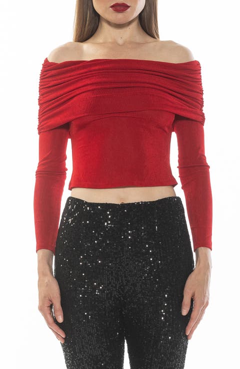 Hannah Off the Shoulder Long Sleeve Top