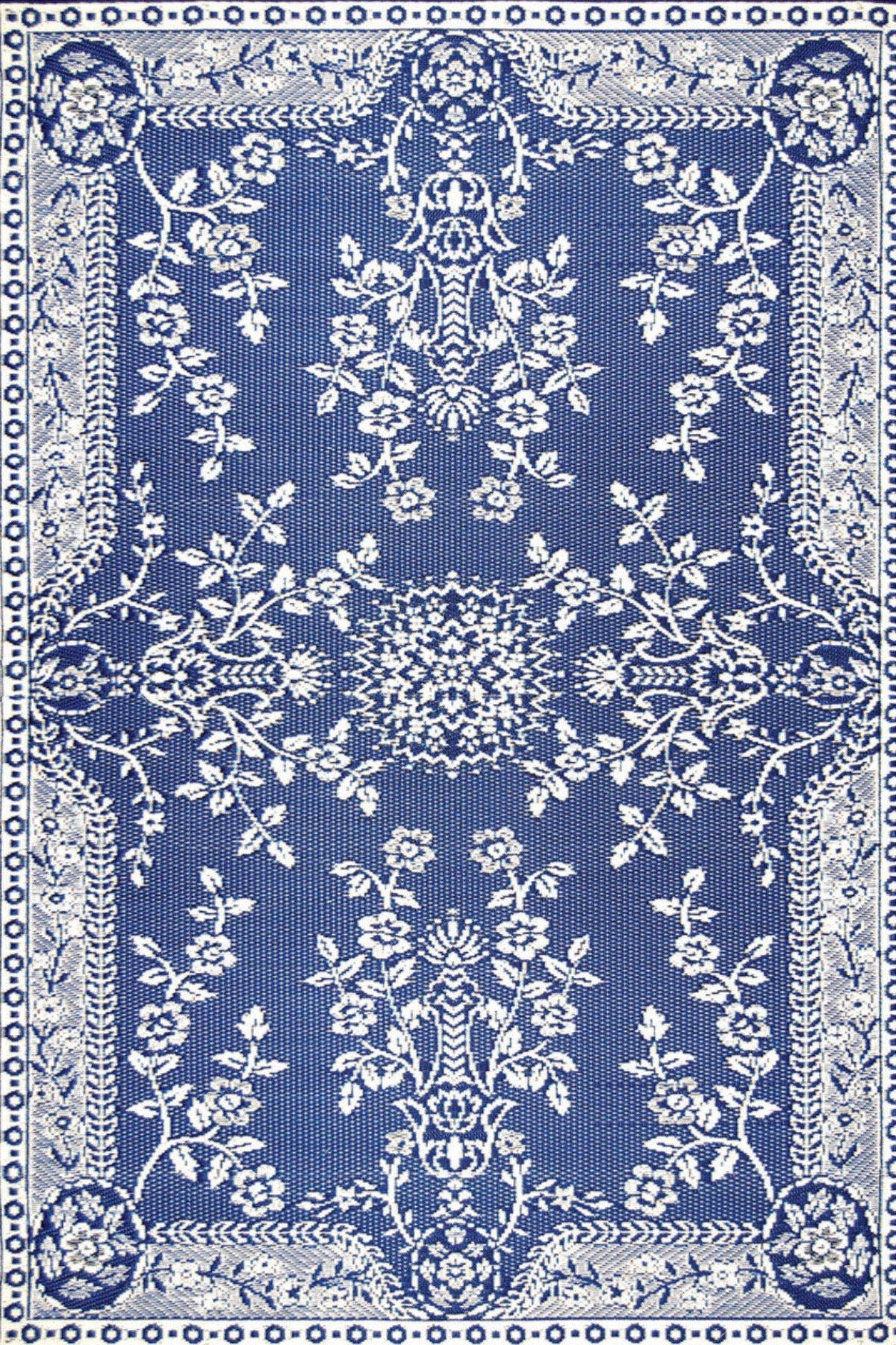 Blue White - 5'x8'
