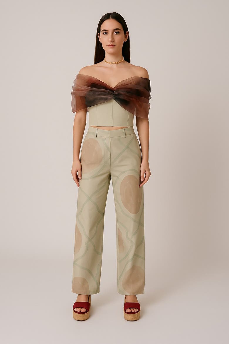 Tessa Tulle Trousers, Alternate, color, Green