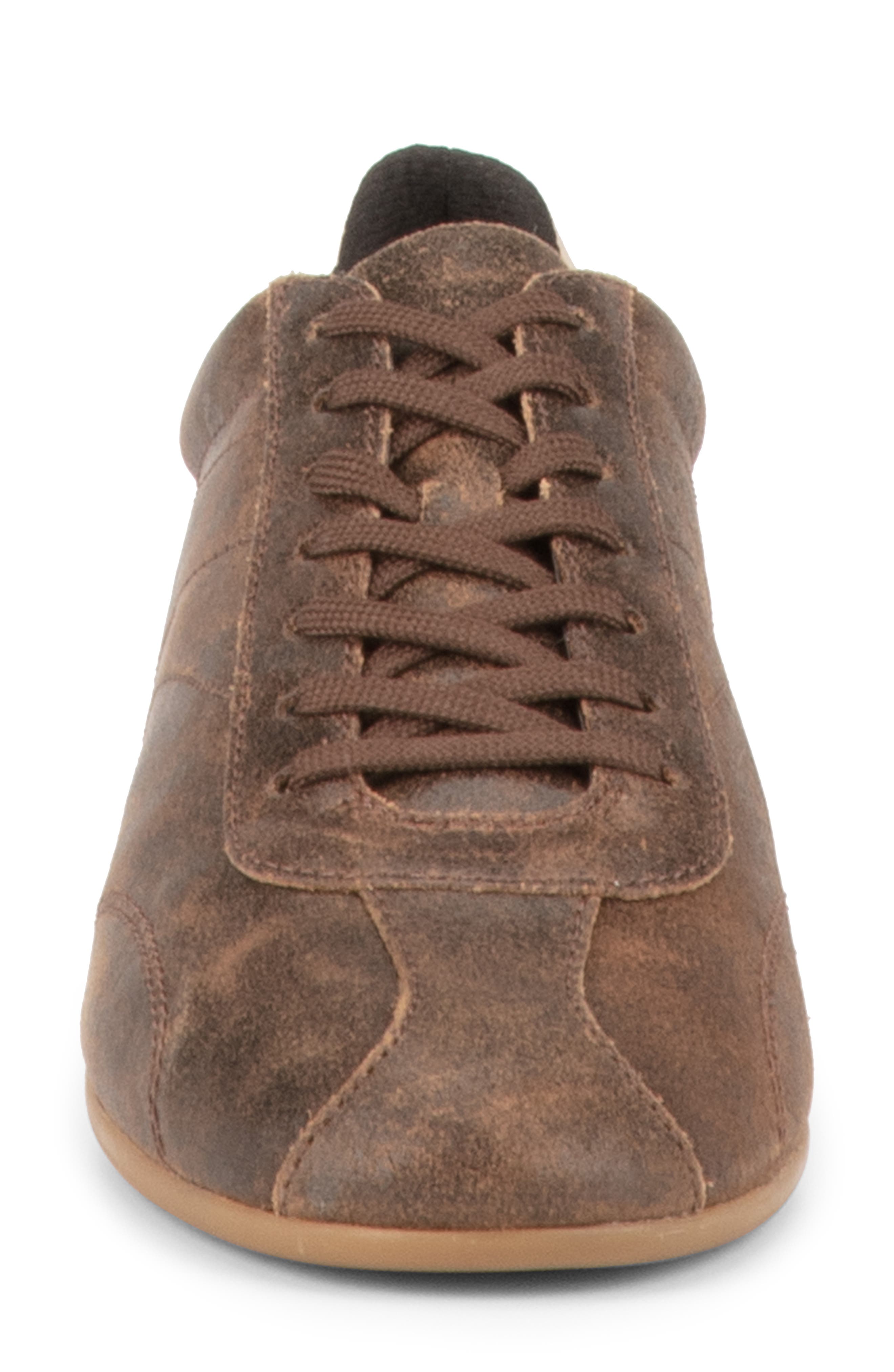 Hollie Leather Sneaker, Alternate, color, CHESTNUT