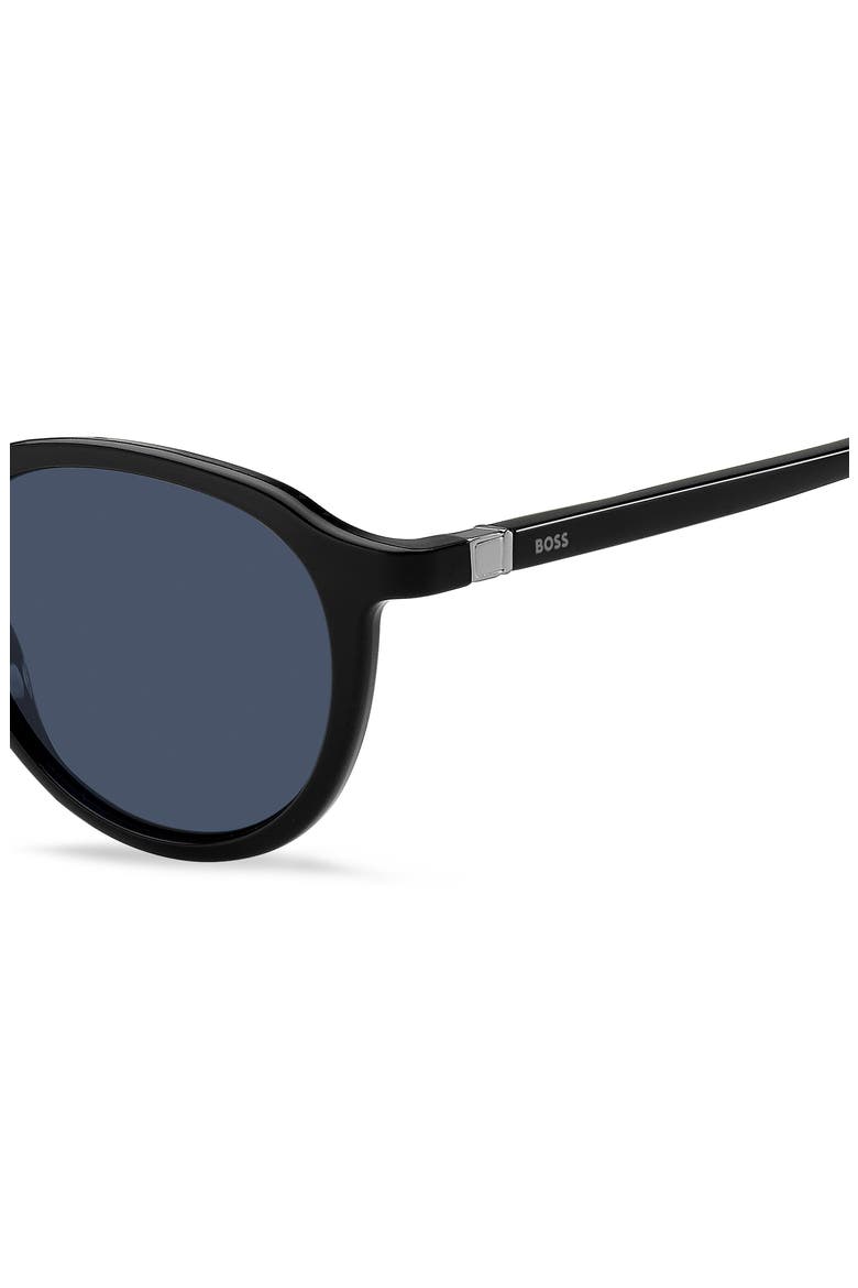 1491/S 51mm Round Sunglasses, Alternate, color, BLACK