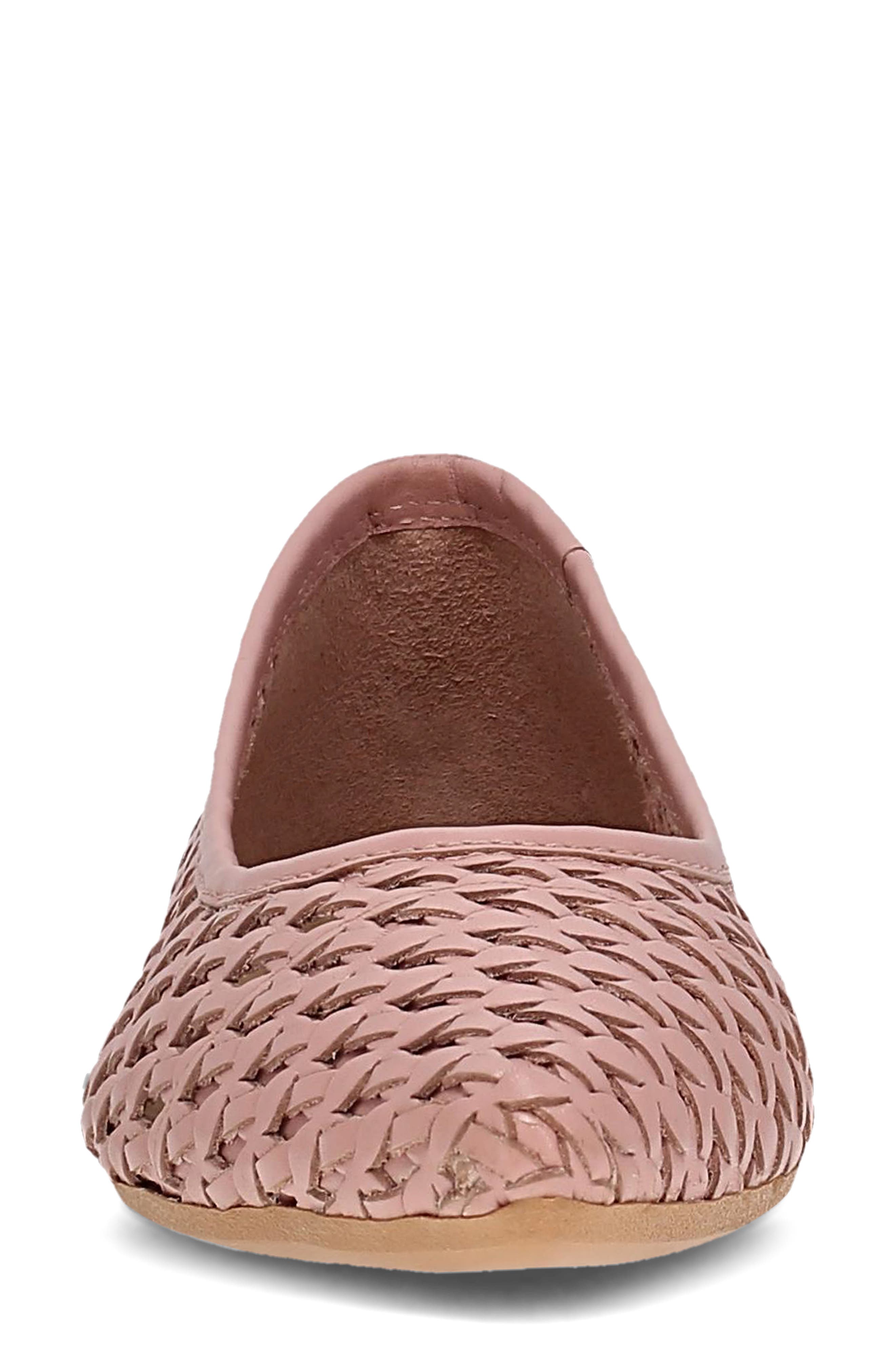 Heather Woven Pointed Toe Flat, Alternate, color, CAMEO ROSE