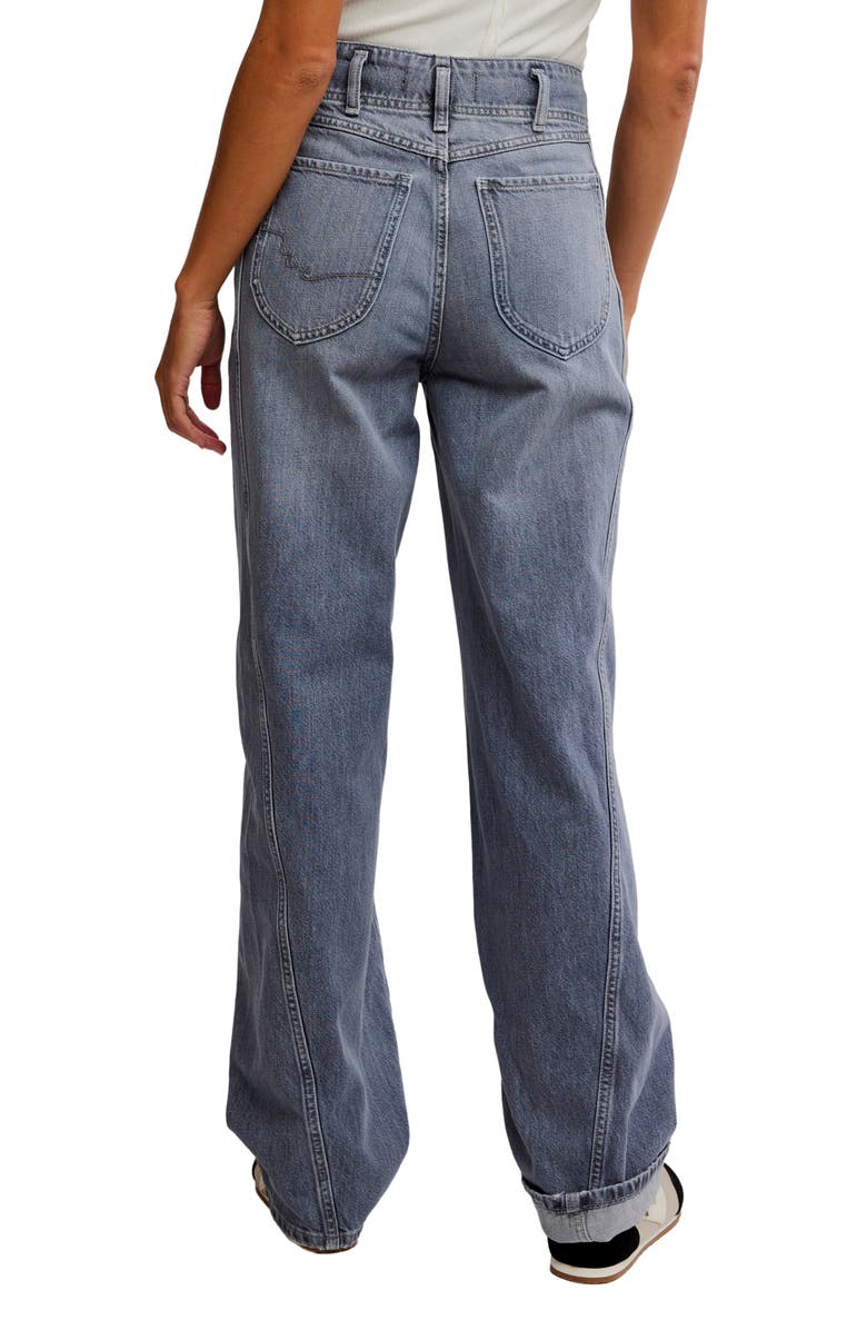 Free People Aster Seamed Relaxed Straight Leg Jeans, Alternate, color,