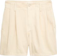 PER UNA BY M&S Pleated High Waist Cotton Blend Denim Shorts
