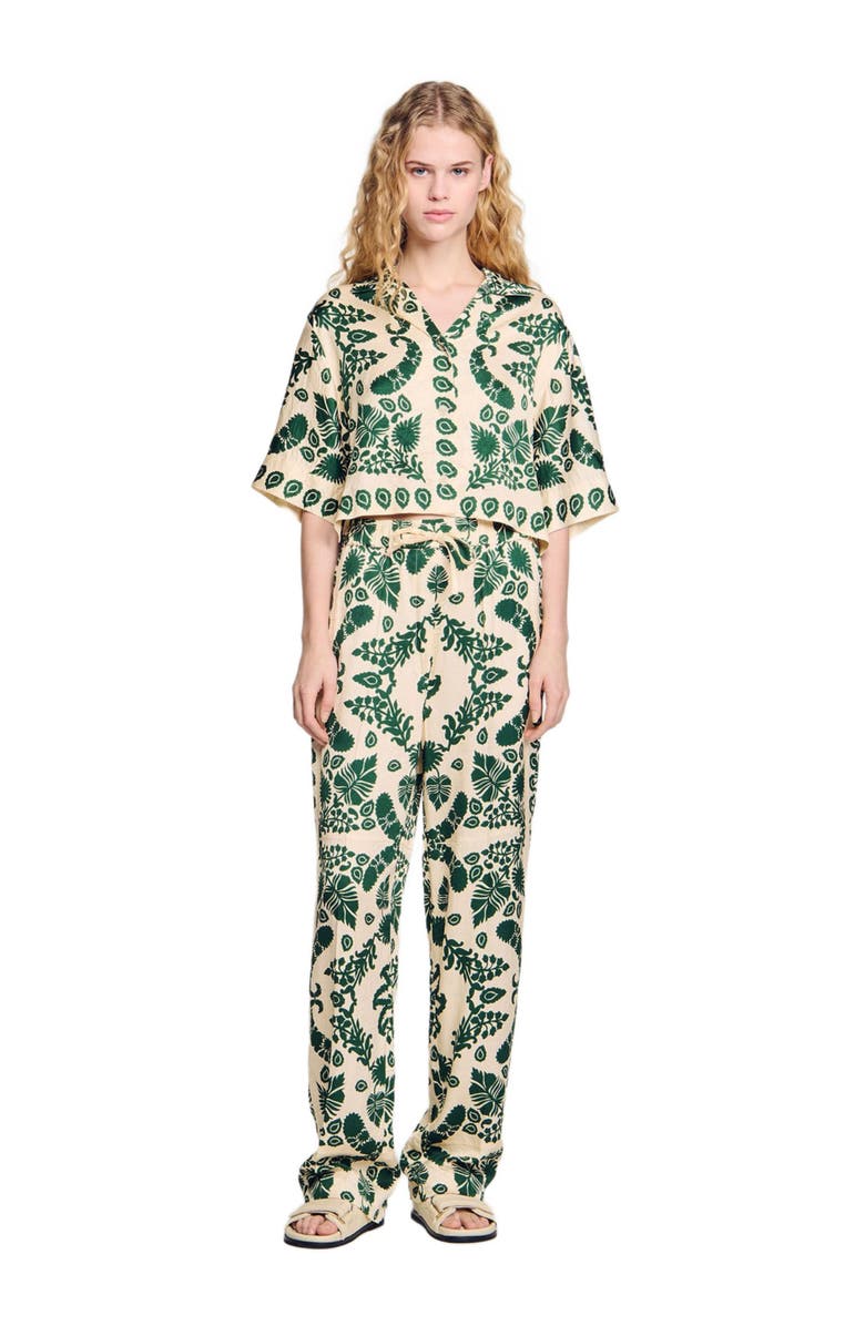 SANDRO Floral pants, Alternate, color, 