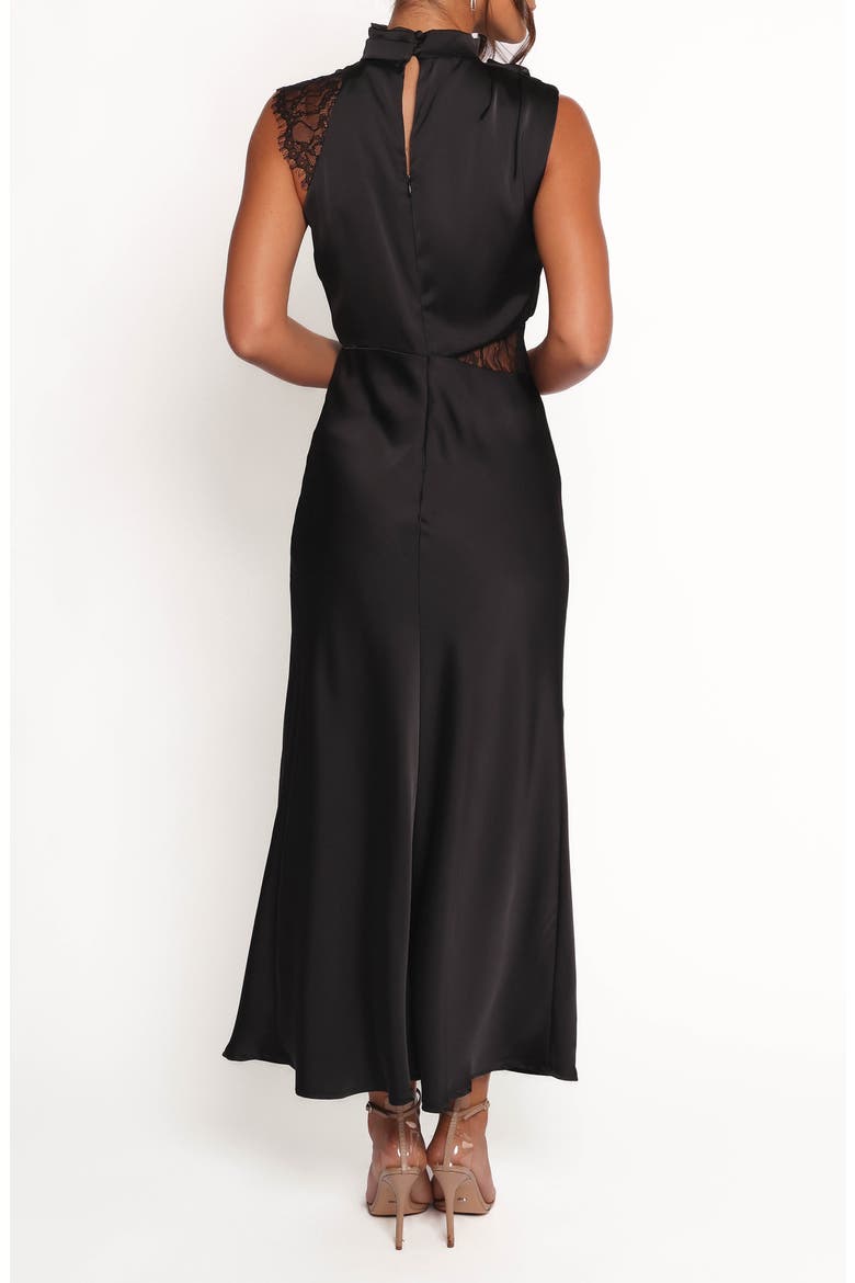 Anabelle Halter Neck Maxi Dress, Alternate, color, BLACK