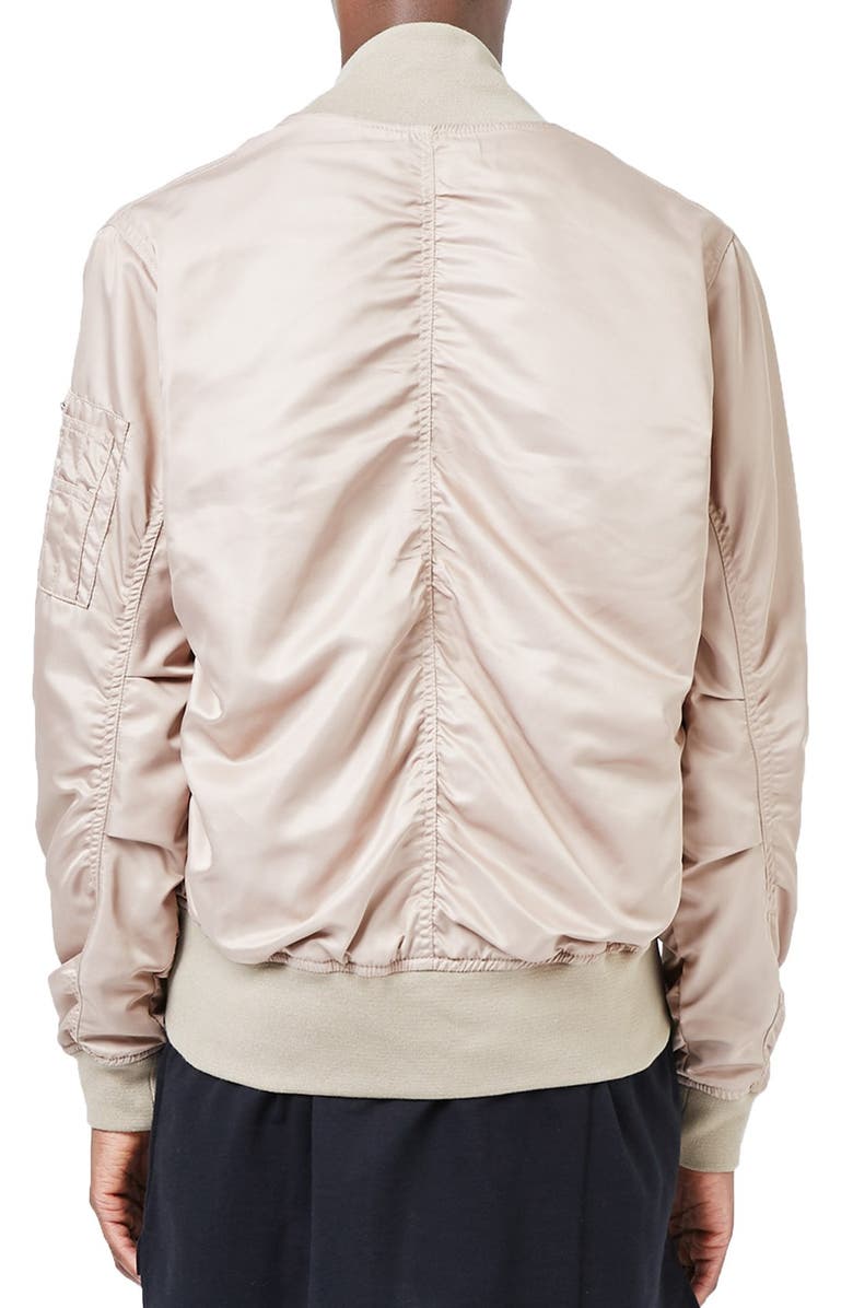 Topman AAA Collection Ruched Back Bomber Jacket, Alternate, color, 