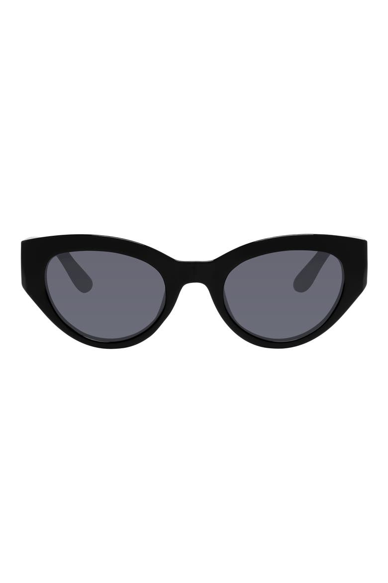 52mm Cat Eye Sunglasses, Main, color, BLACK