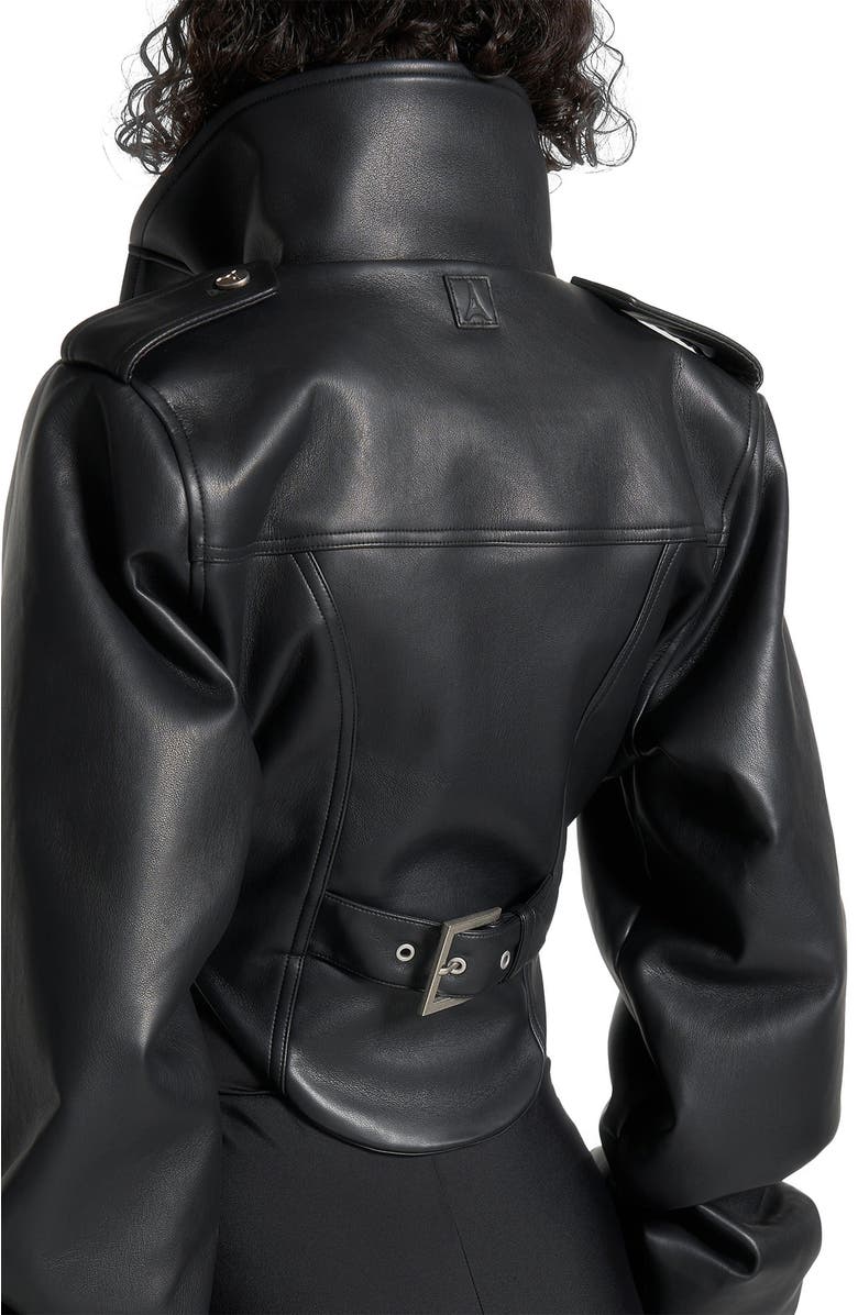 Manière De Voir Solange Tacked Sleeve Corset Jacket, Alternate, color, Black