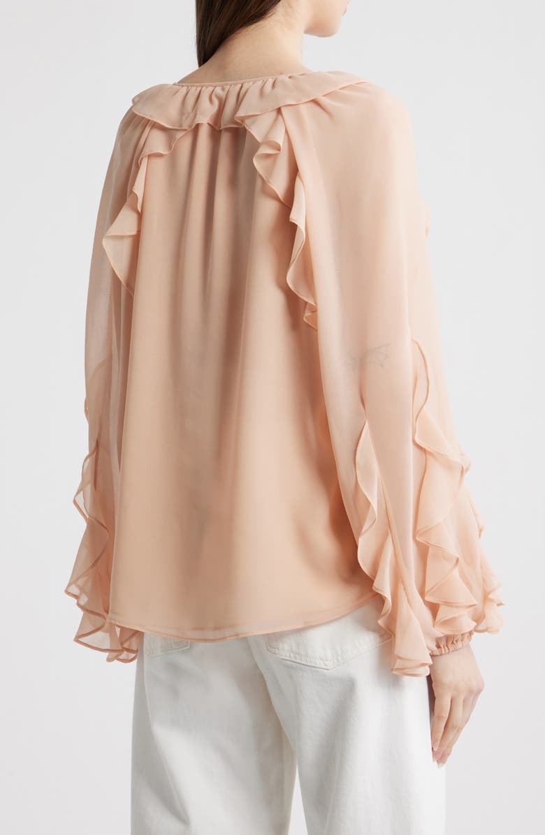 KOBI HALPERIN Kaytya Ruffle Top, Alternate, color, Chai