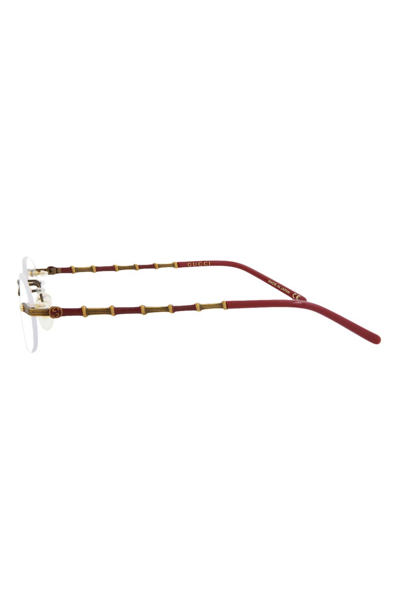 Gucci 52mm Optical Glasses, Alternate, color, Gold Brown Transparent