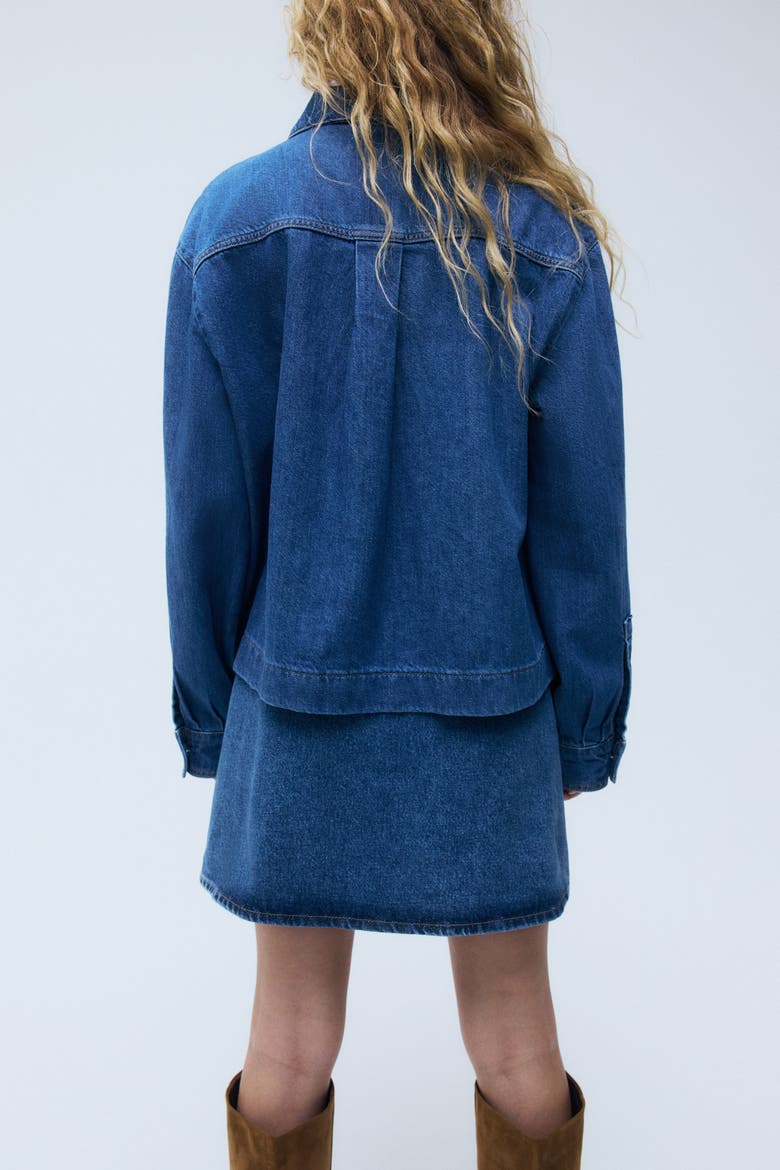 Denim Pullover Shirt, Alternate, color, Denim blue