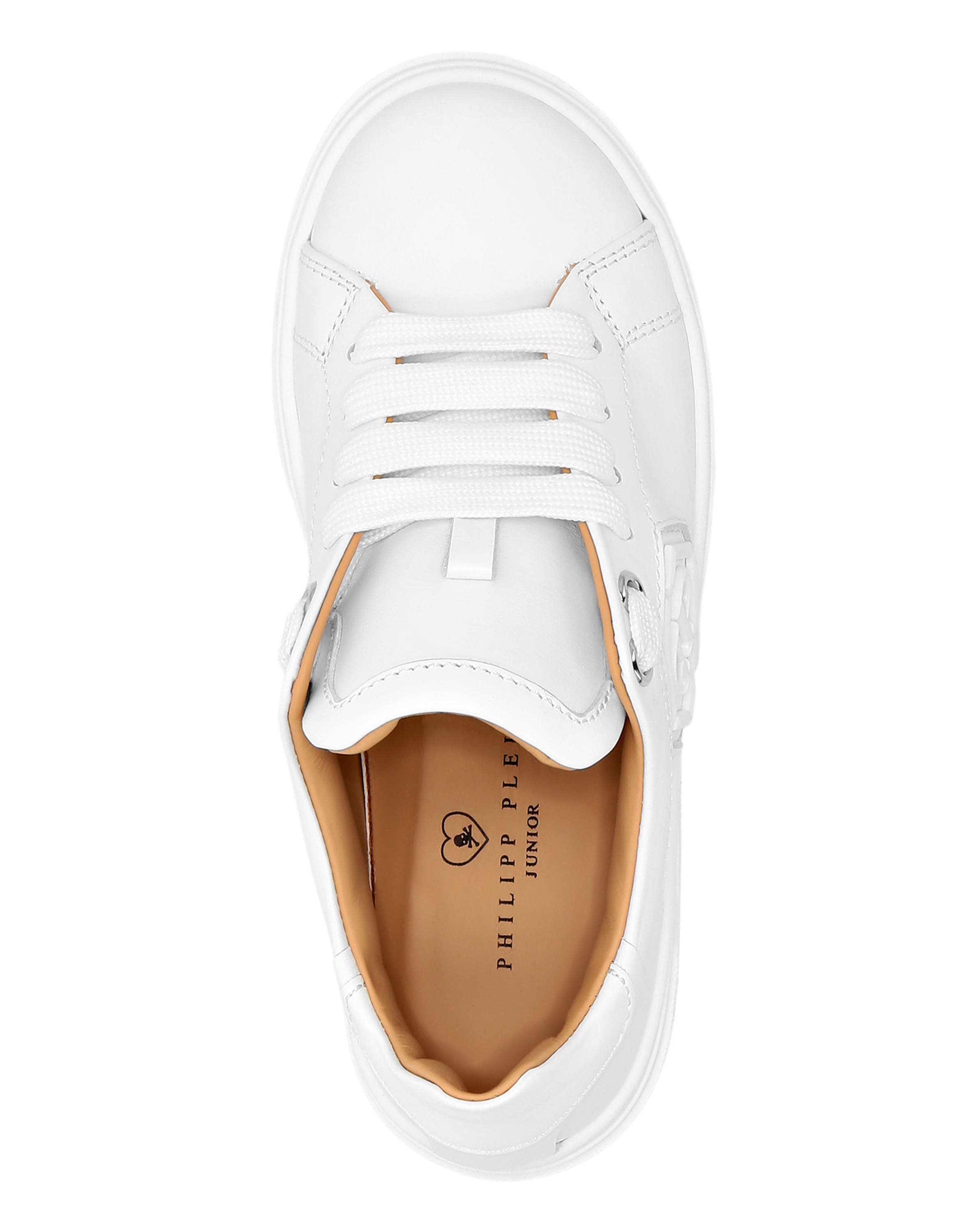 Leather Lo-Top Sneakers Hexagon Boy, Alternate, color, white