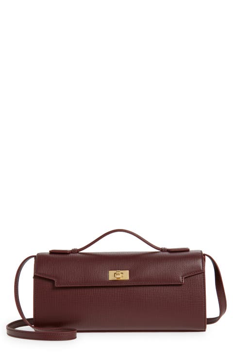 Mortimer Crosshatch Leather Clutch