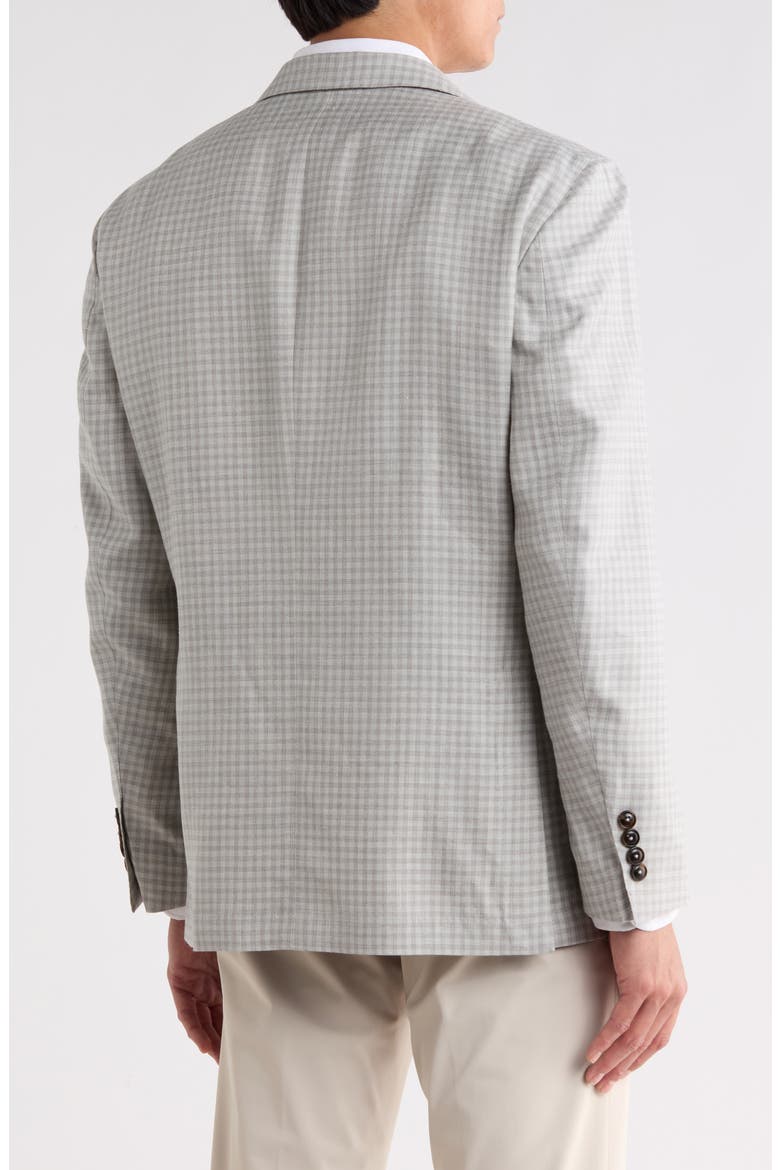 Montgomery Tailored Fit Gingham Wool Blend Sport Coat, Alternate, color, GALE GREY
