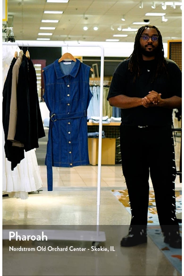 Parker Sleeveless Denim Mini Shirtdress video