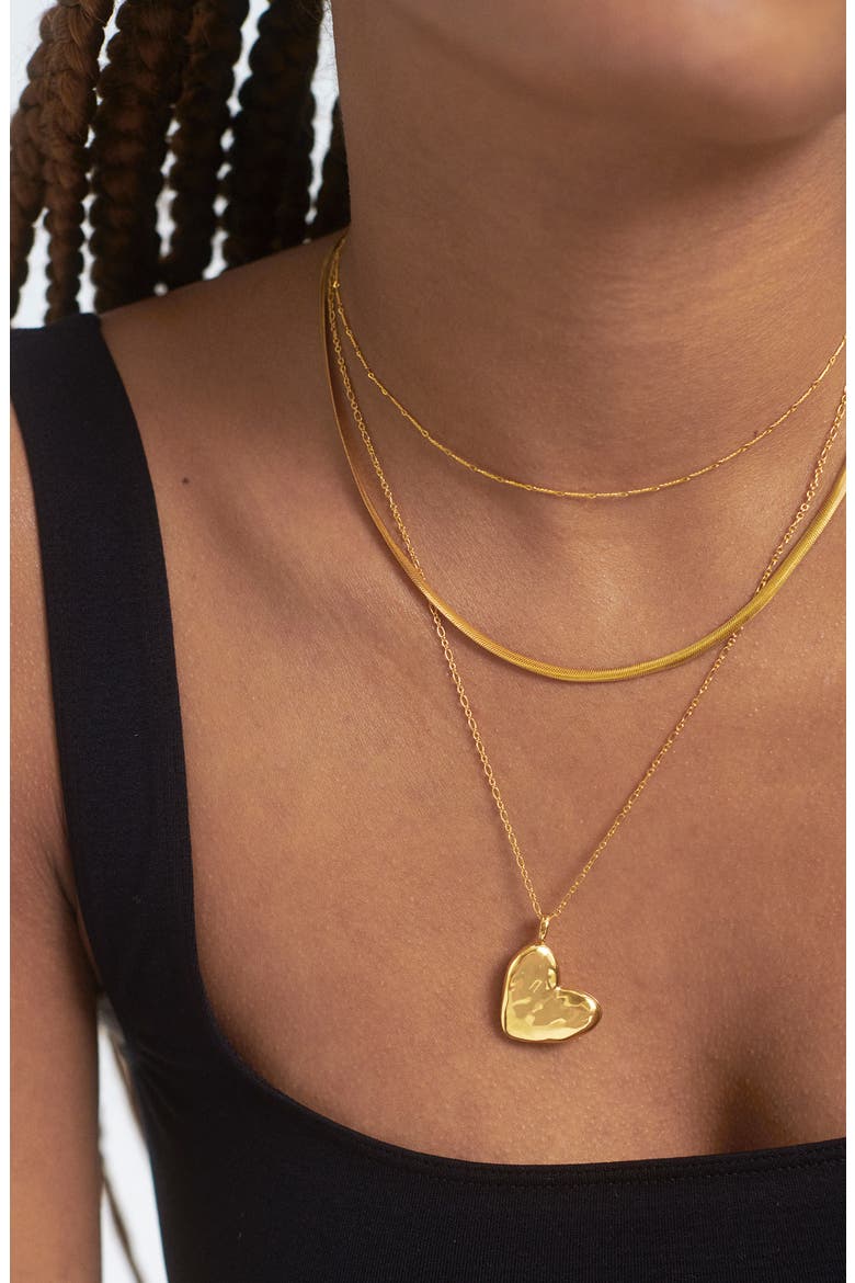 Woven Chain Necklace, Alternate, color, 18CT GOLD VERMEIL/ SS