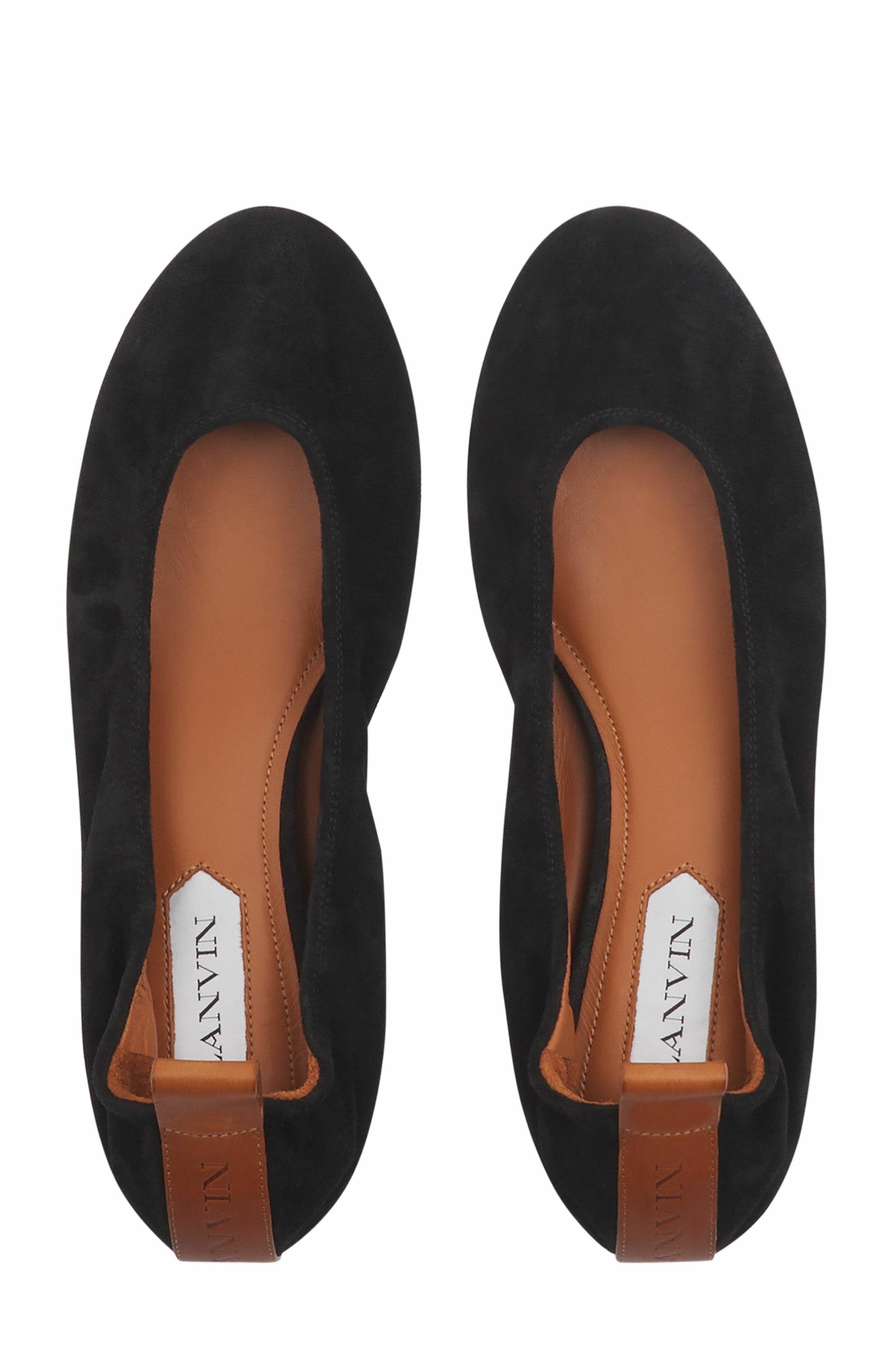 Lanvin The Suede Ballerina Flat, Alternate, color, 