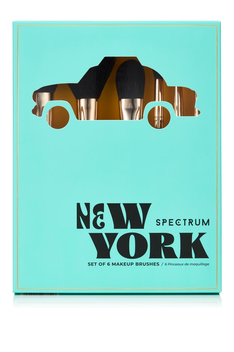 The Travel Collection New York Travel Book 6-Piece Makeup Brush Set, Alternate, color, NEW YORK