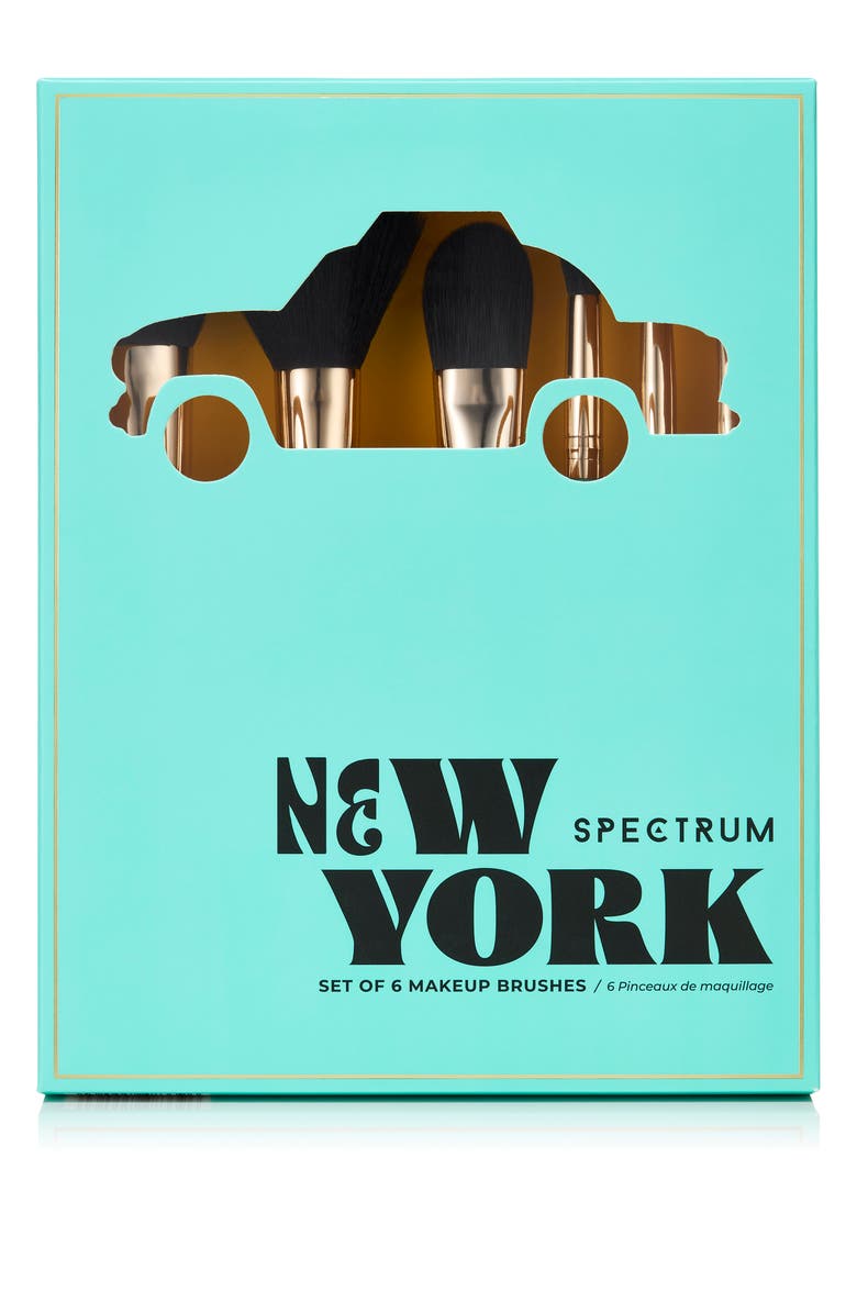 SPECTRUM The Travel Collection New York Travel Book 6-Piece Makeup Brush Set, Alternate, color, New York