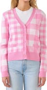 English Factory Gingham Knit Cardigan