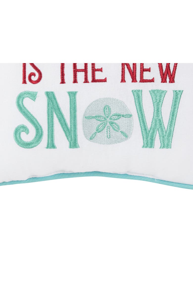 C&F Home Sand Is The New Snow Small Christmas Accent Pillow, 10" x 10", Alternate, color, White