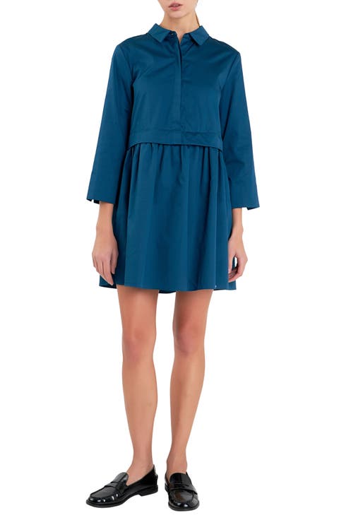 Long Sleeve Mini Shirtdress