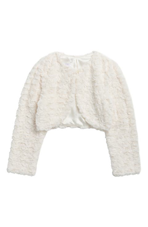 Kids' Faux Fur Cardigan
