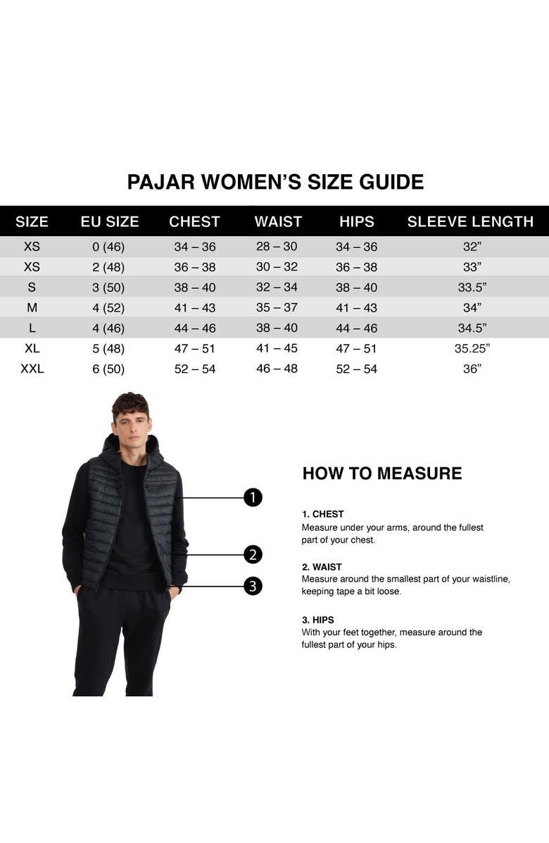 Pajar Channel Quilted Puffer Vest, Alternate, color, Black