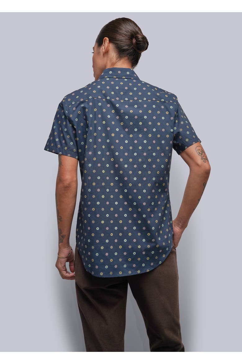 The Essential Button Up, Alternate, color, FLORAL MEDALLION NAVY
