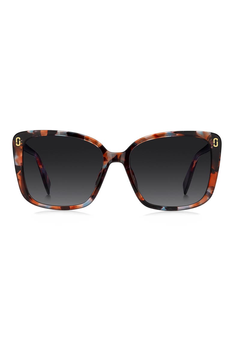 56mm Gradient Butterfly Sunglasses, Main, color, BROWN BLUE HAVANA/ DARK GREY