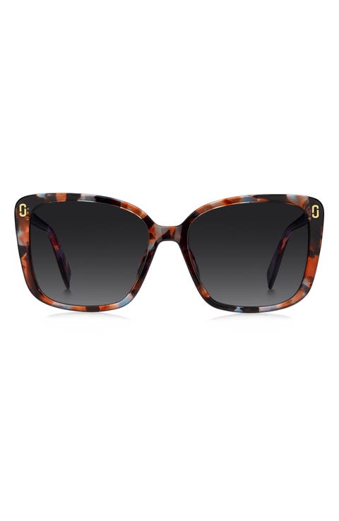 56mm Gradient Butterfly Sunglasses